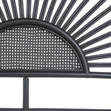 Larissa Black Double Rattan Headboard 