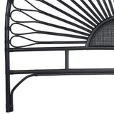 Larissa Black Double Rattan Headboard 