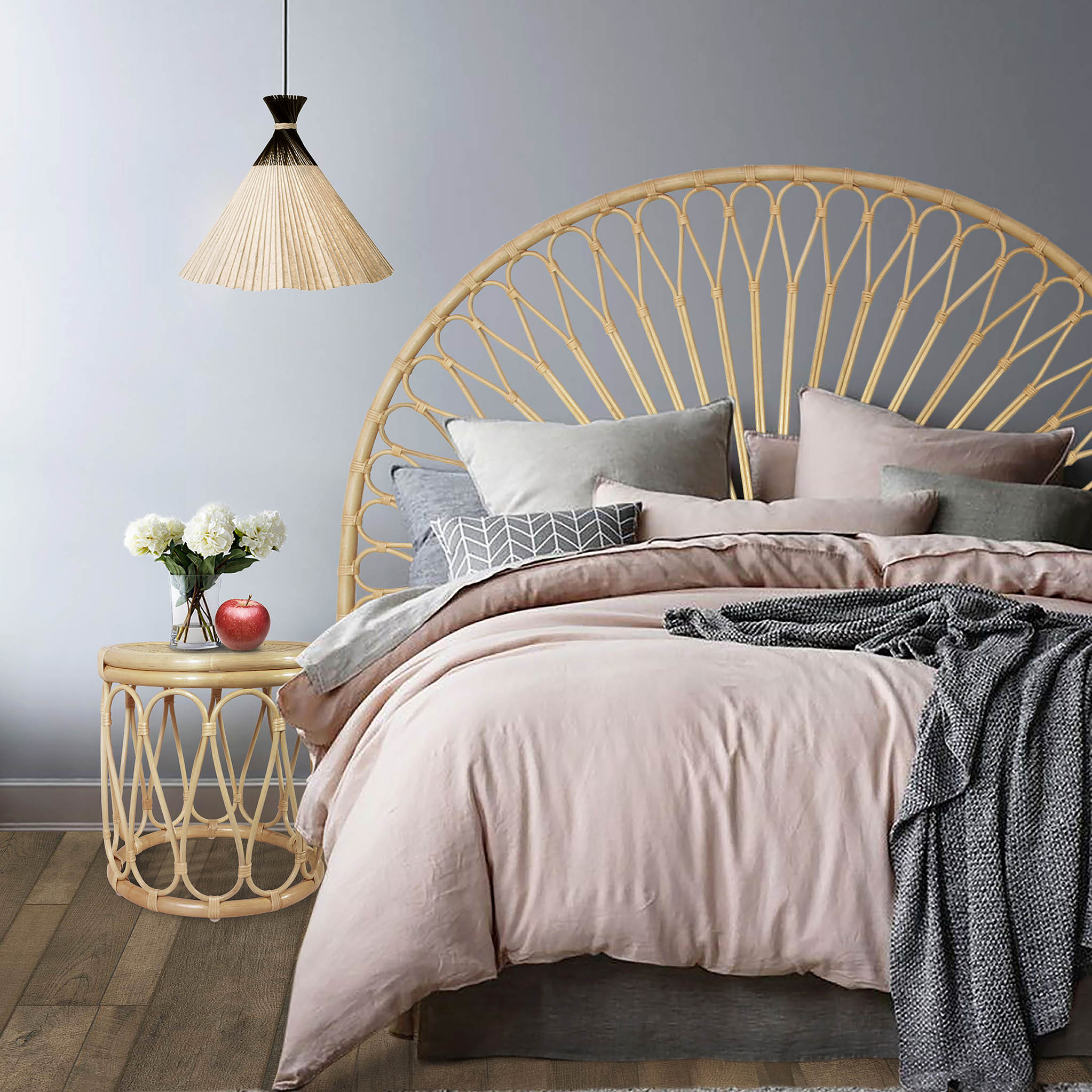 Larissa Woven Rattan Headboard | Roseland