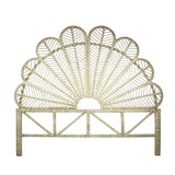 Josie Natural Double Rattan Headboard for Bedroom from Roseland Furniture