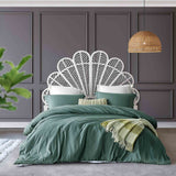 Josie White Double Rattan Headboard