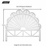 Josie White Rattan Headboard - Kingsize Size Guide