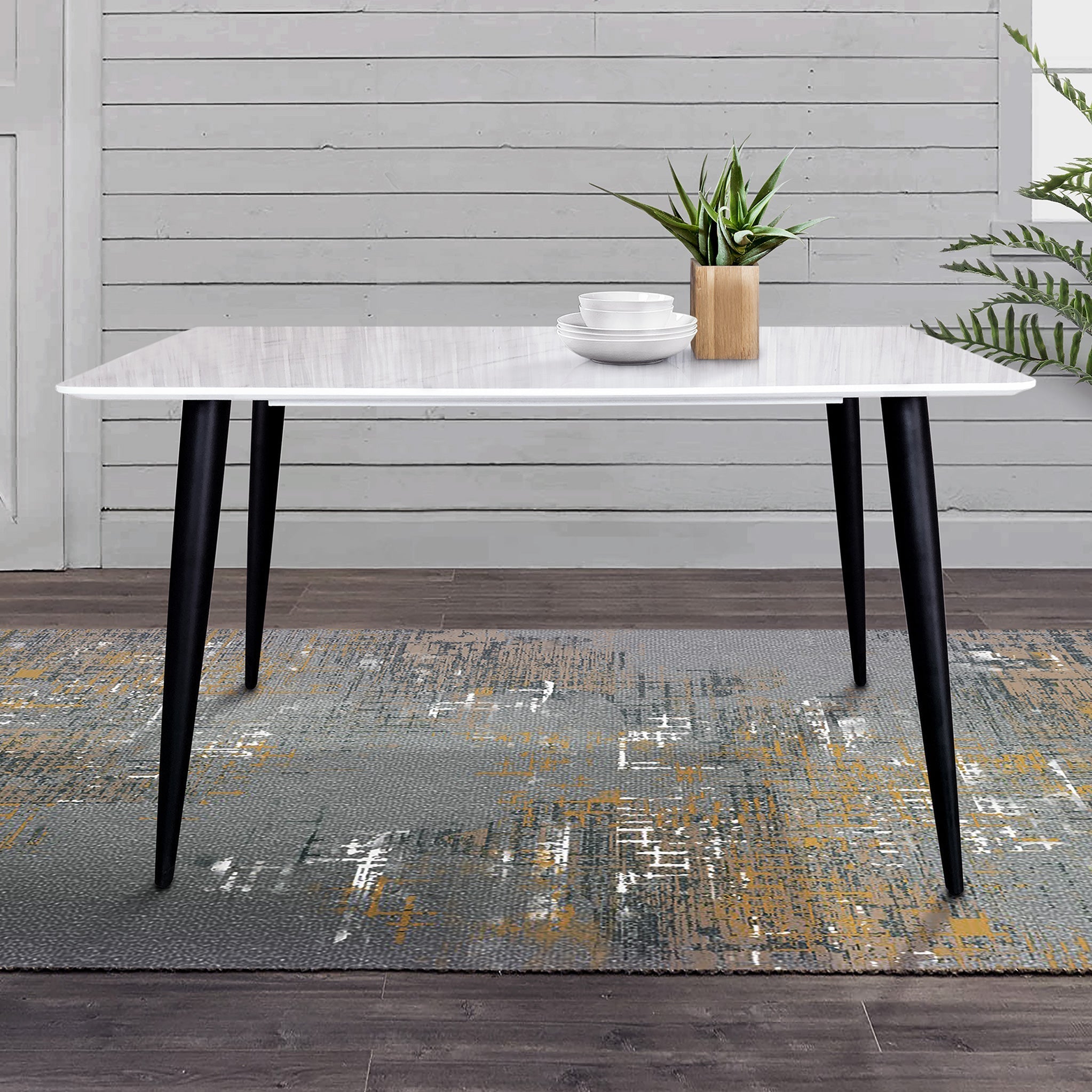 Faux marble top dining deals table set