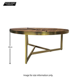 Alfreton Walnut Effect & Gold Coffee Table dimensions