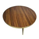 Alfreton Walnut effect round side lamp table