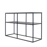 Marti Black Framed Industrial TV Unit with Shelf