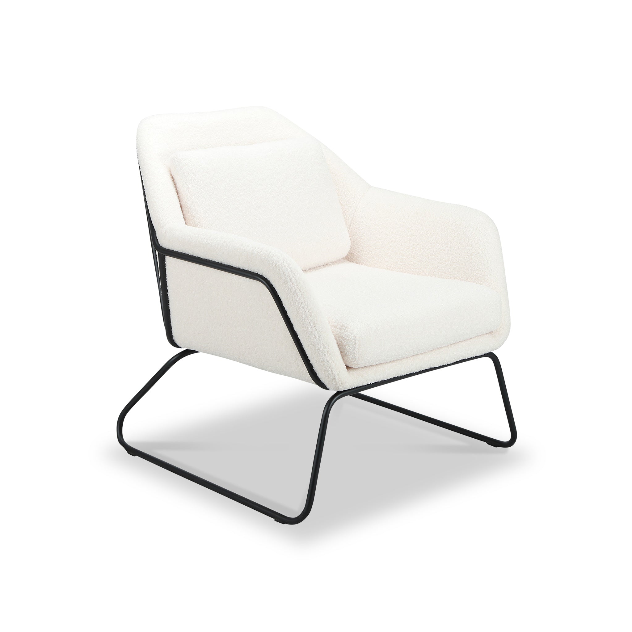 White and deals black accent chair