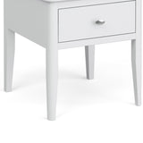 Chester White Lamp Side Table - Close up of legs