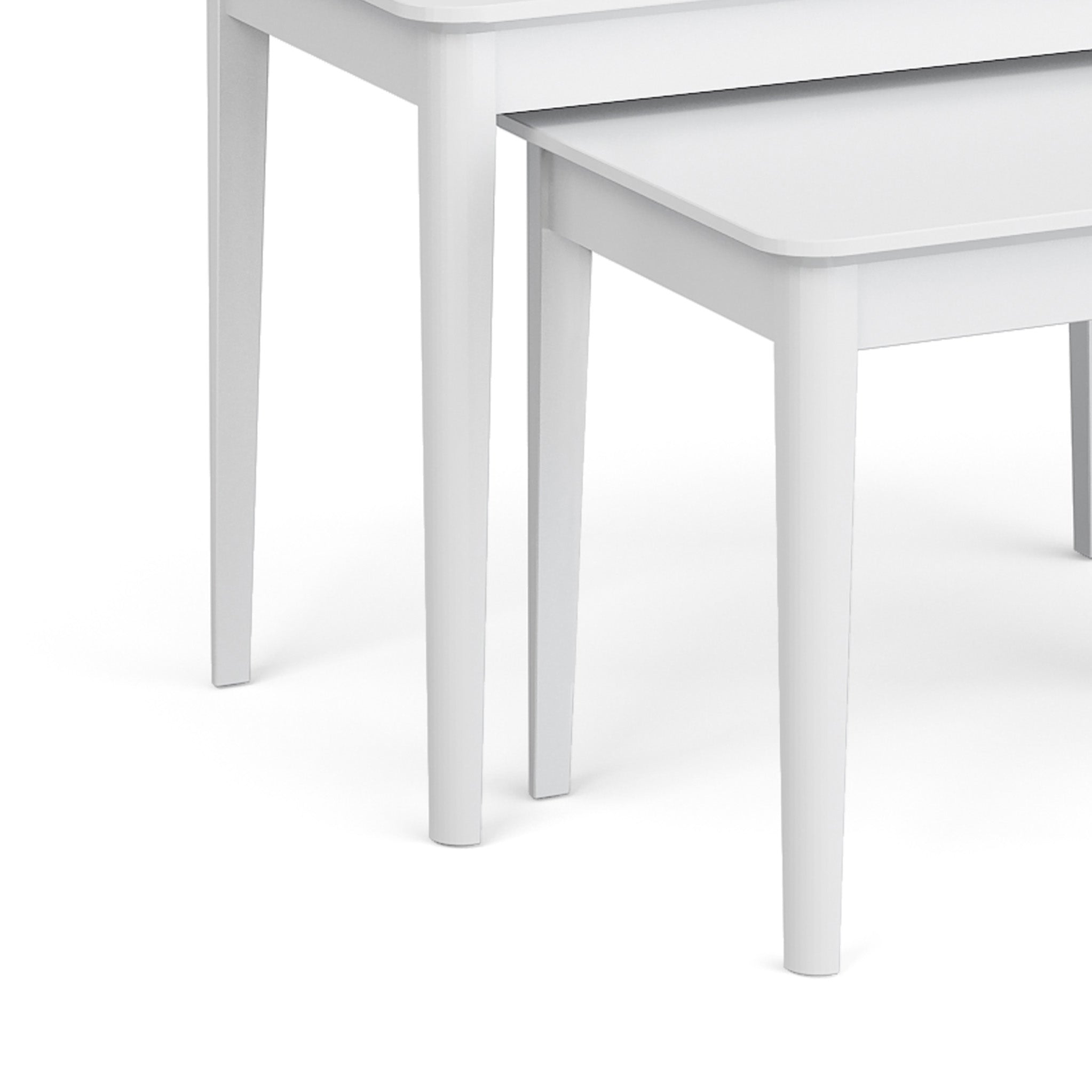 Small white deals nest of tables