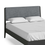 Dumbarton Charcoal Grey 4ft6 Double Bed Frame - Close up of headboard of bedframe