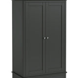 Dumbarton Charcoal Grey 2 Door Double Wardrobe with Drawer - Close up of wardrobe doors