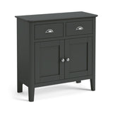 Dumbarton Charcoal Grey Mini 2 Door Sideboard Storage Cabinet from Roseland Furniture