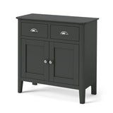 Dumbarton Charcoal Grey Mini 2 Door Sideboard Storage Cabinet