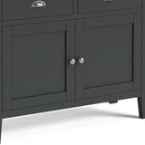 Dumbarton Charcoal Grey 2 Door Small Sideboard - Close up of cupboard doors