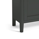 Dumbarton Charcoal Grey 2 Door Small Sideboard - Close up of feet