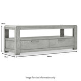 Cardona Wide 140cm 2 Drawer TV Unit dimensions