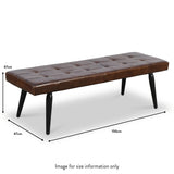 Ramsley Leather 150cm Bench from Roseland