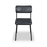 Roger Leather Pleated Back Dining Chair from Roseland