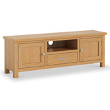 London Oak 140cm Wide TV Stand from Roseland Furniture