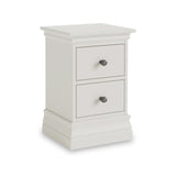 Porter Grey 2 Drawer Narrow Bedside Table from Roseland Furniture