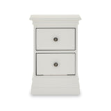 Porter Grey 2 Drawer Narrow Bedside Cabinet