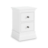 Porter White 2 Drawer Narrow Bedside Table from Roseland Furniture