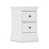 Porter White 2 Drawer Slim Bedside Table