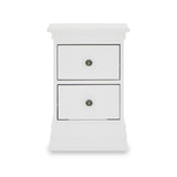 Porter White 2 Drawer Narrow Bedside Cabinet