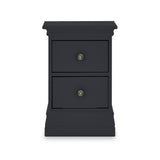 Porter Charcoal 2 Drawer Narrow Bedside Cabinet