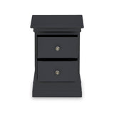 Porter Charcoal 2 Drawer Slim Bedside Table