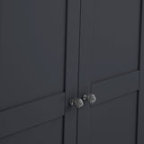 Porter Charcoal Full Hanging Double Wardrobe