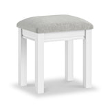 Porter White Upholstered Dressing Table Stool from Roseland Furniture