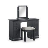 Porter Charcoal Upholstered Dressing Table Stool for Porter dressing table