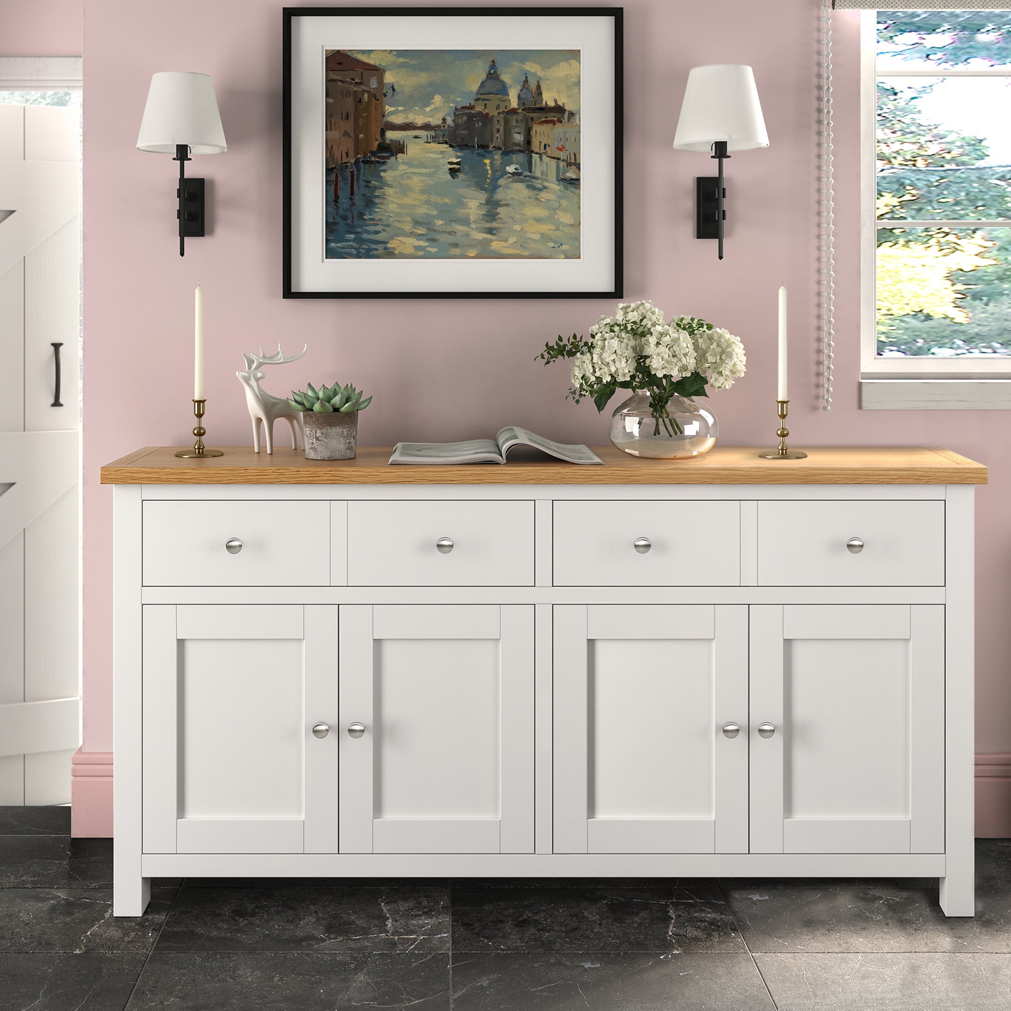 White large clearance sideboard cabinet