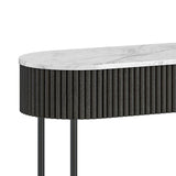 Milo Mango & Marble Black Fluted Console Table