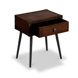 Sarelle Leather Side Table from Roseland