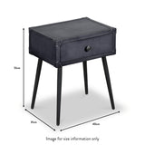 Sarelle Leather Side Table from Roseland