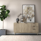 Jakob Oak Grooved Large Sideboard for living room