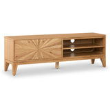 Sunburst Oak 150cm Wide TV Unit from Roseland Furniture