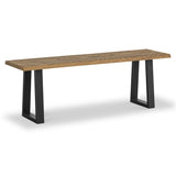 Isaac Oak 140cm Dining Bench from Roseland Furniture