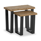 Isaac Oak Nest of Tables from Roseland Furniture