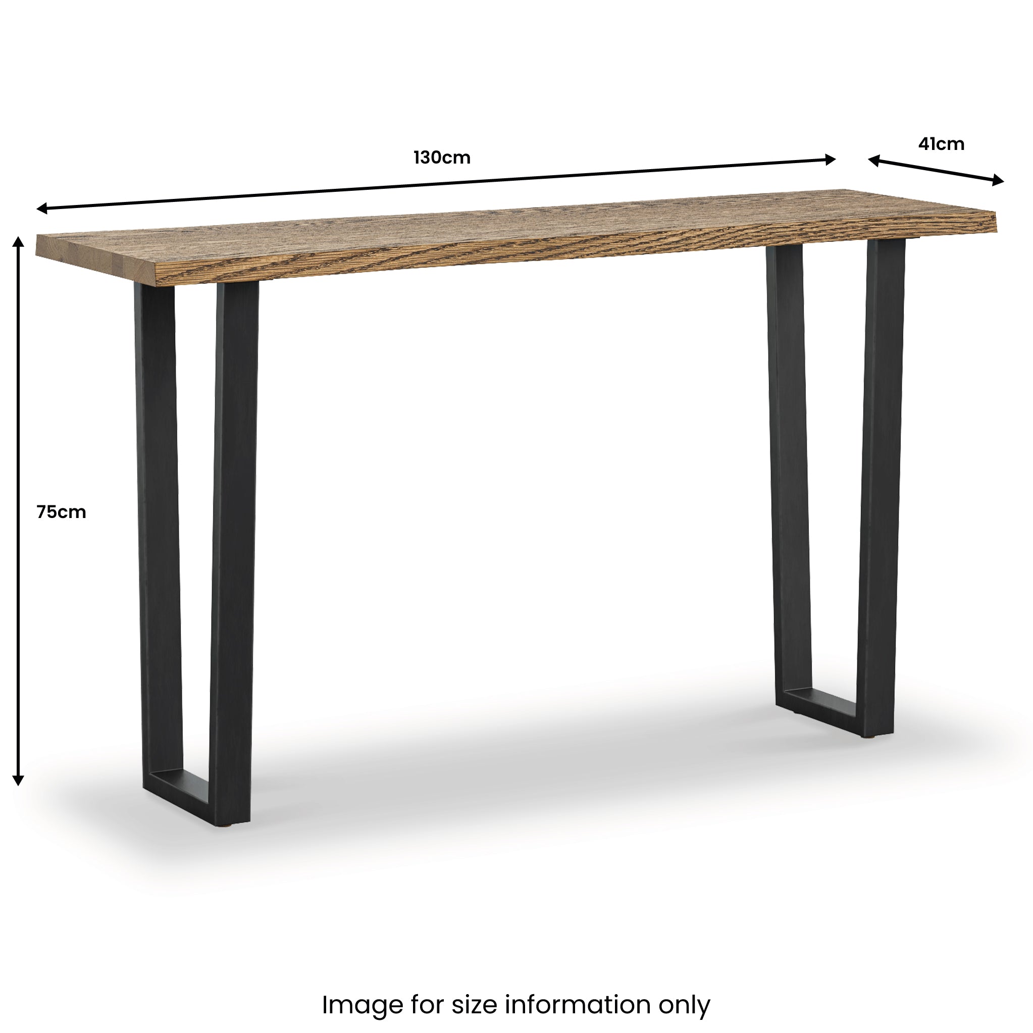 Console table with wrought deals iron legs