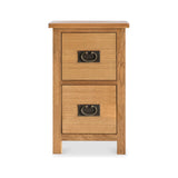 Surrey Slim 2 Drawer Oak Bedside Cabinet