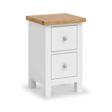 Farrow White Slim Bedside Table from Roseland Furniture