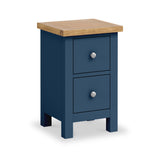 Farrow Navy Blue Slim Bedside Table from Roseland Furniture