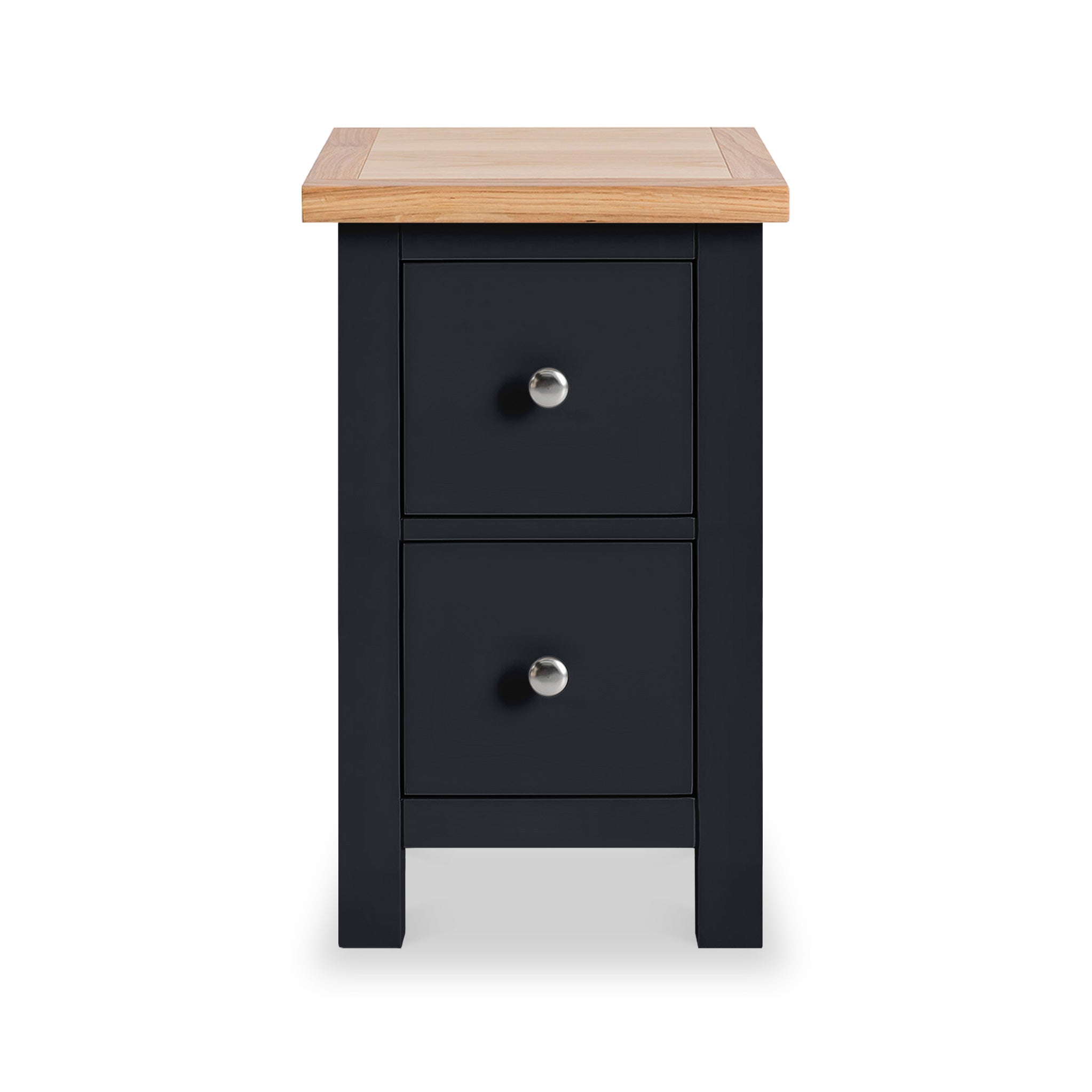 Slim black on sale bedside table