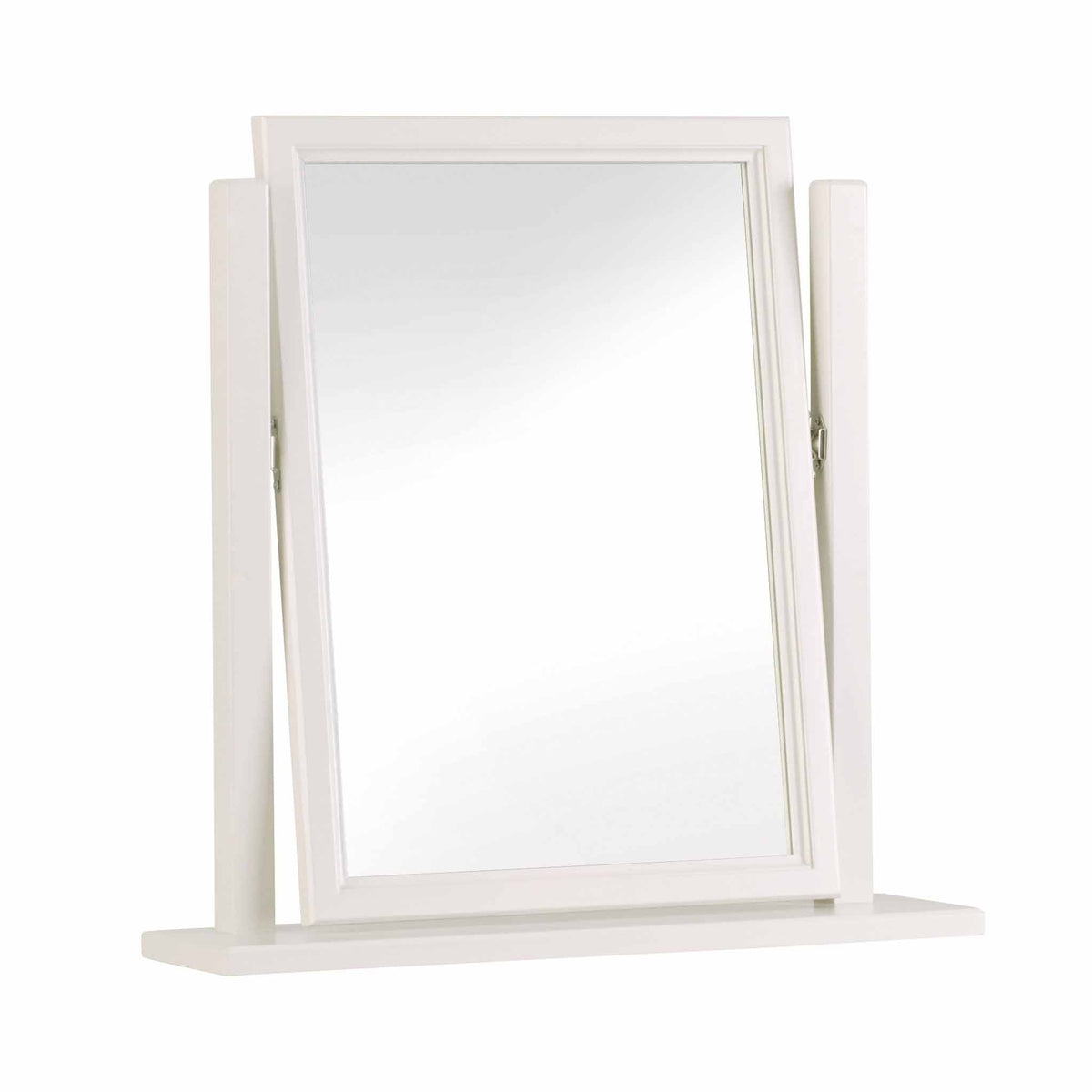 Melrose Cotton White Swivel Vanity Mirror from Roseland Furniture