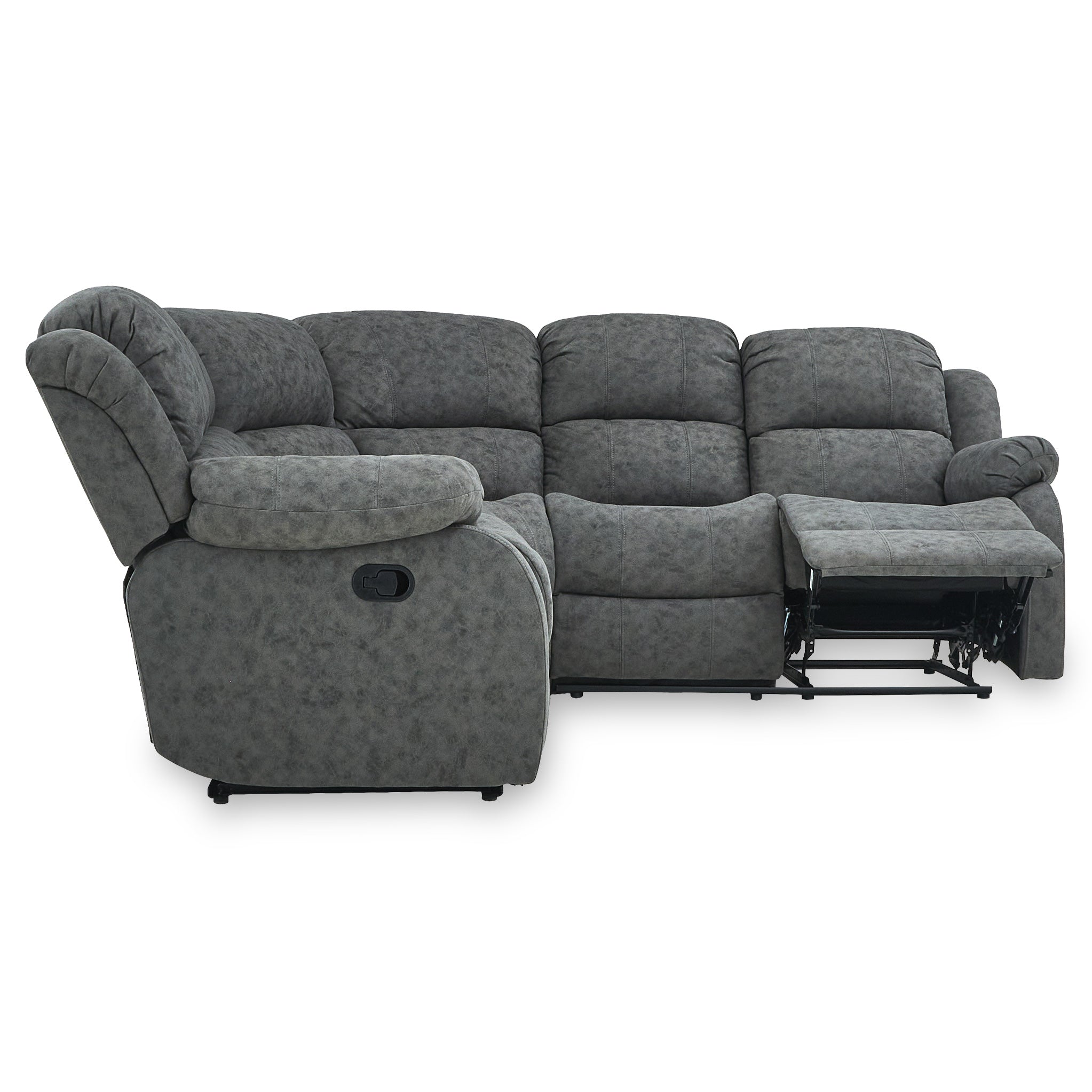 Charcoal reclining deals sectional