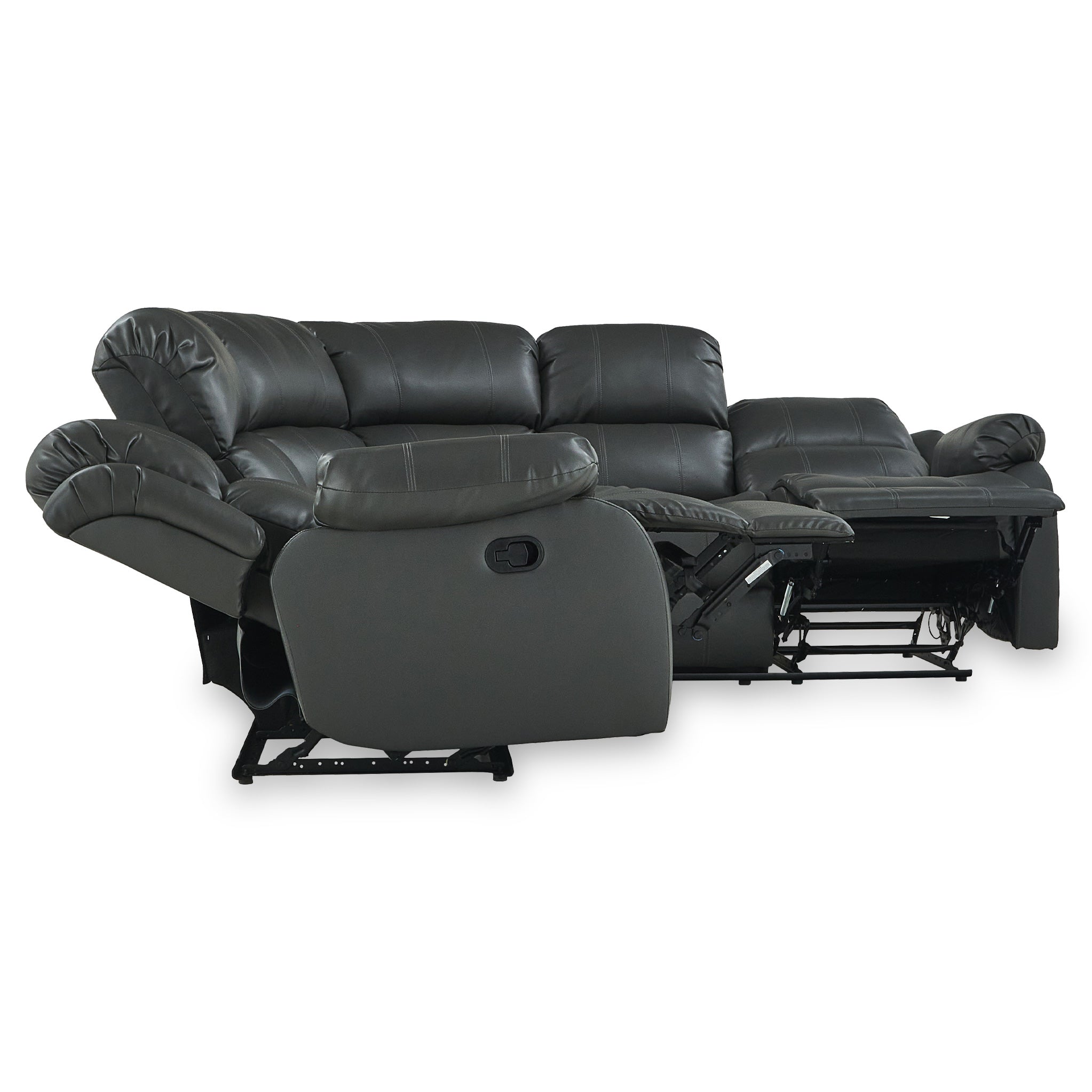 Corner electric outlet recliner sofa