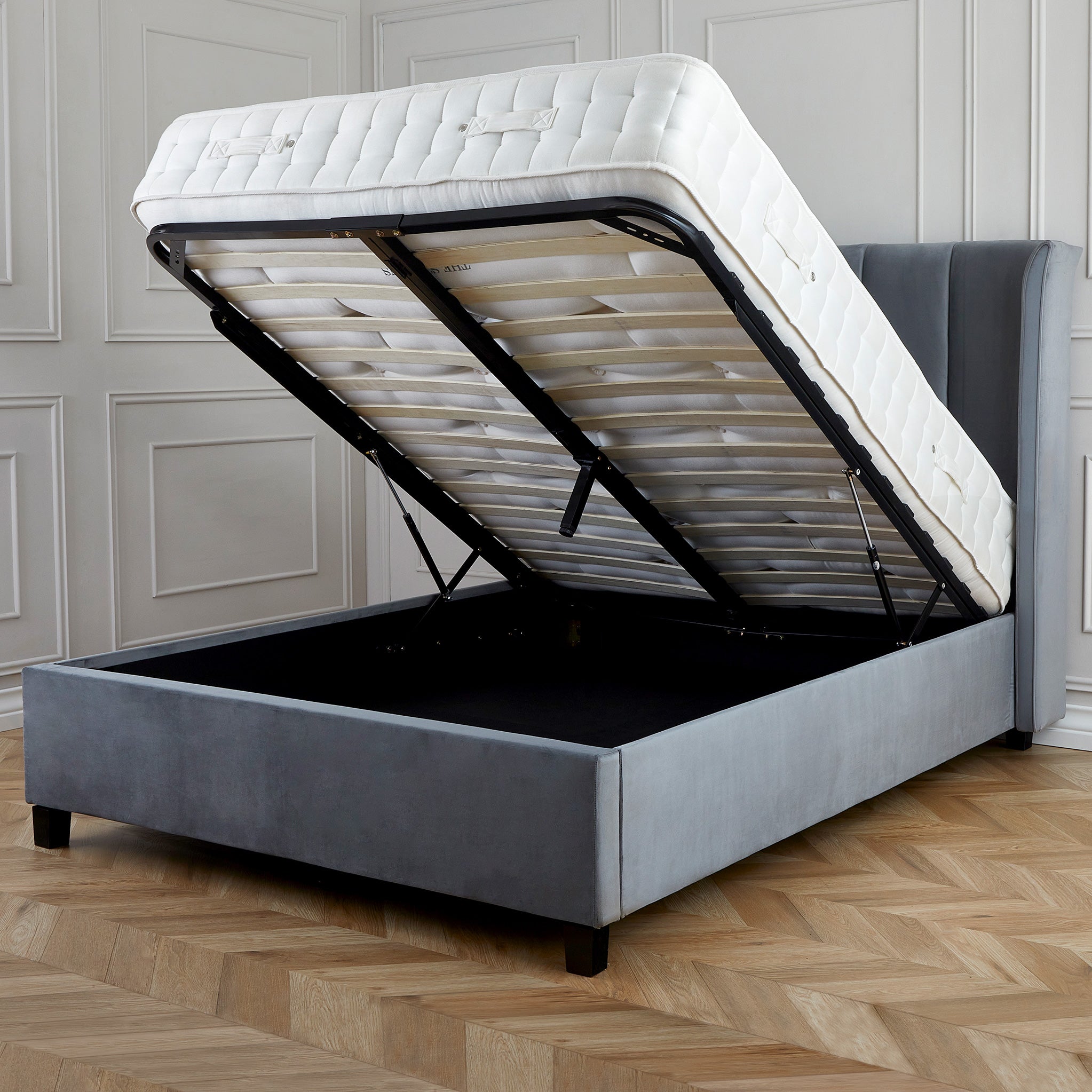 Mia floating ottoman bed shop frame